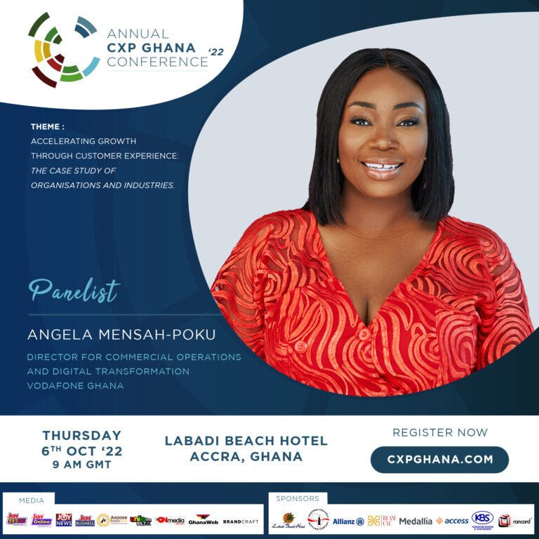 Meet our panelist: the elegant Angela Mensah-Poku, director for commercial operations and digital transformation, Vodafone Ghana.